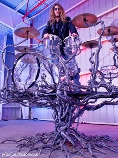 Mr. Sawbladehead Life Tree Drum Sculpture
